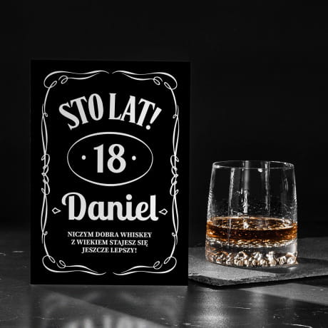 Jack Daniel's WHISKY NA 18 URODZINY + kartka z yczeniami