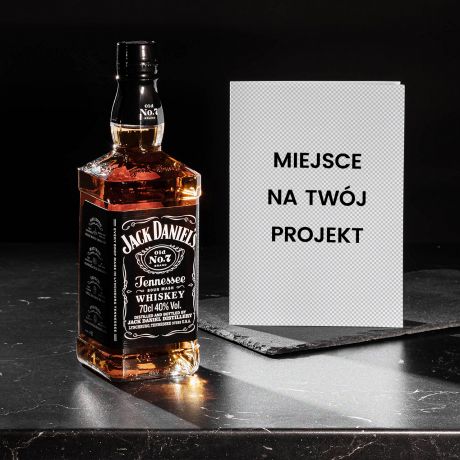 Whiskey Jack Daniels z kartką TWÓJ PROJEKT zestaw z alkoholem na prezent