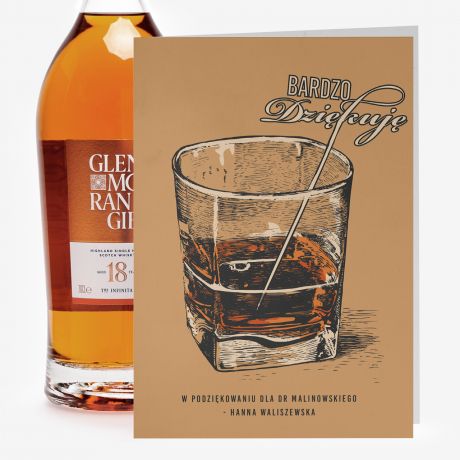 Whisky na prezent Glenmorangie z kartk PREZENT NA PODZIKOWANIE 