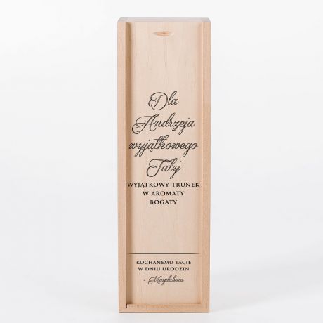Whisky w drewnianej skrzynce PREZENT DLA TATY na urodziny whisky na prezent personalizowany prezent dla taty