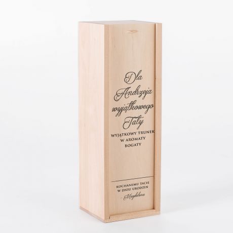 Whisky w drewnianej skrzynce PREZENT DLA TATY na urodziny whisky na prezent personalizowany prezent dla taty
