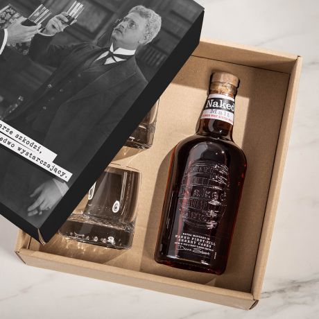 Whisky ze szklankami PREZENT DLA ELEGANCKIEGO MʯCZYZNY