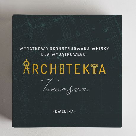 Whisky w zestawie ze szklankami POMYS NA PREZENT DLA ARCHITEKTA