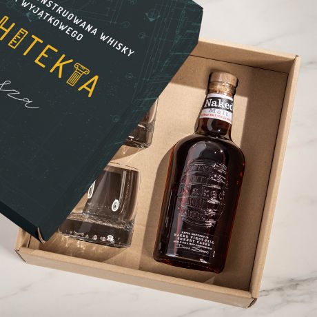 Whisky w zestawie ze szklankami POMYS NA PREZENT DLA ARCHITEKTA