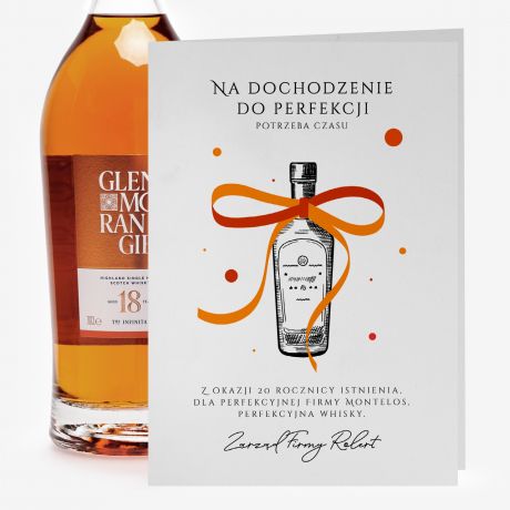 Whisky z kartk NA JUBILEUSZ FIRMY alkohol na prezent whisky na prezent prezent na jubileusz firmy