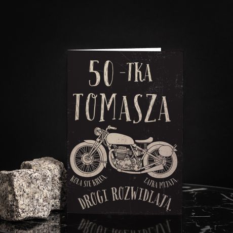 Ekskluzywna whisky z kartk PREZENT NA 50 URODZINY DLA MOTOCYKLISTY