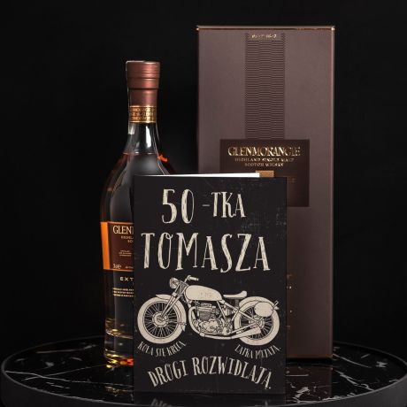 Ekskluzywna whisky z kartk PREZENT NA 50 URODZINY DLA MOTOCYKLISTY