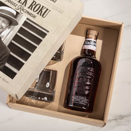 Whisky ze szklankami DZIADEK ROKU prezent dla dziadka