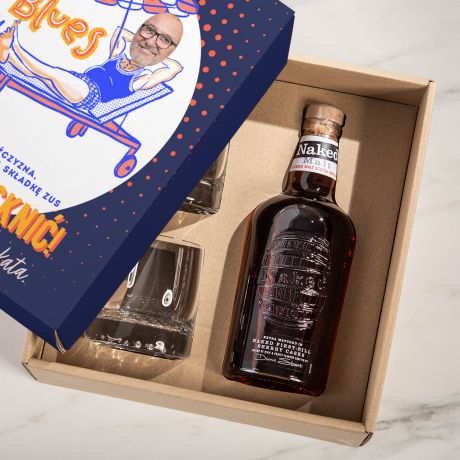 Whisky ze szklankami PREZENT DLA KOLEGI ODCHODZCEGO NA EMERYTUR