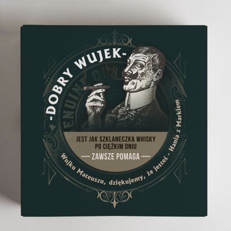 Whisky ze szklankami PREZENT DLA WUJKA