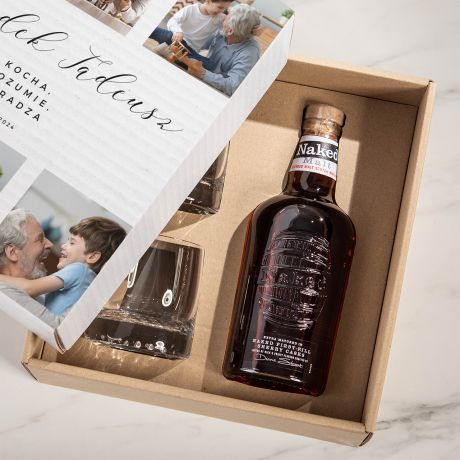 Whisky ze szklankami ZESTAW PREZENTOWY DLA DZIADKA