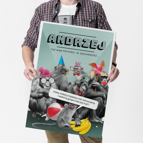 Wielka kartka EKIPA prezent dla osoby odchodz�cej z pracy - XXL