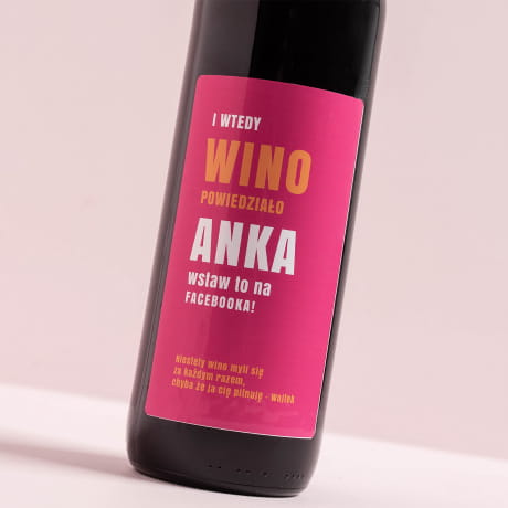 Wino personalizowane PREZENT URODZINOWY DLA DZIEWCZYNY