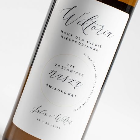 Biae wino z pytaniem CZY ZOSTANIESZ NASZ WIADKOW?