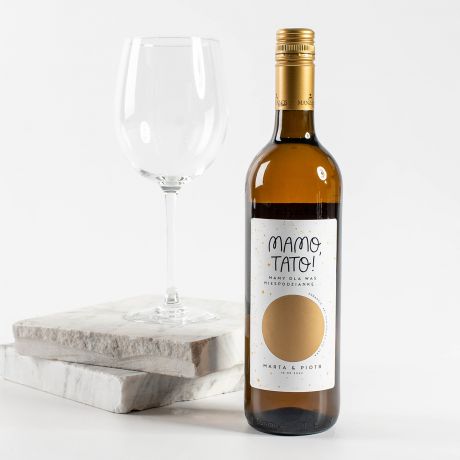 Biae wino ZOSTANIECIE DZIADKAMI pomys na poinformowanie o ciy