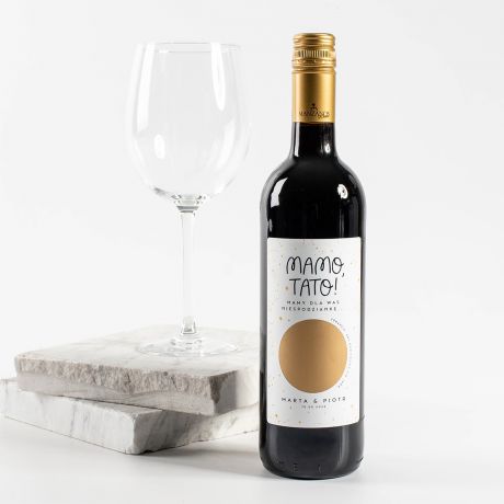 Czerwone wino ZOSTANIECIE DZIADKAMI pomys na poinformowanie o ciy