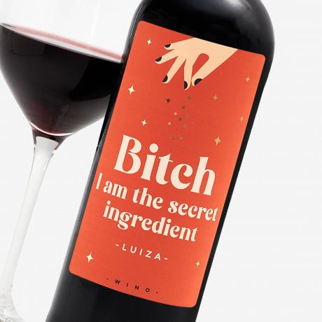 Hiszpaskie wino czerwone SEKRETNY SKADNIK zabawny prezent dla przyjaciki na urodziny