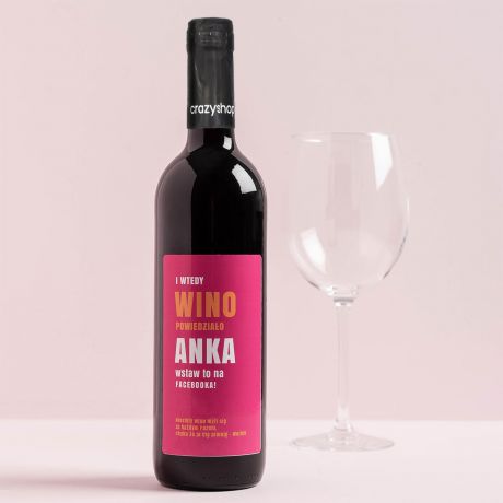 Wino personalizowane PREZENT URODZINOWY DLA DZIEWCZYNY