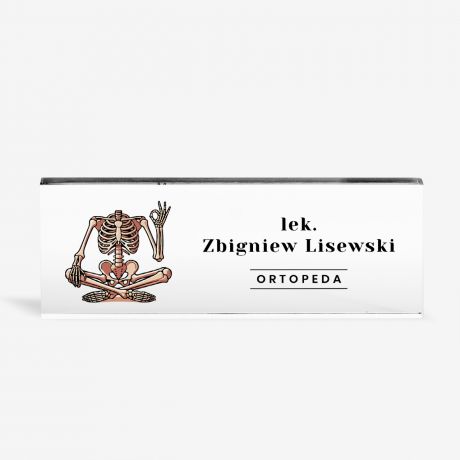Wizytownik na biurko PREZENT DLA ORTOPEDY wizytownik personalizowany prezent dla lekarza ortopedy