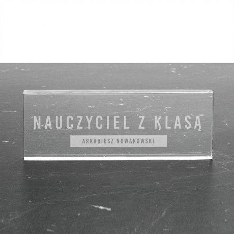 Tabliczka na biurko UPOMINEK DLA NAUCZYCIELA prezent dla nauczyciela prezent na Dzie Nauczyciela