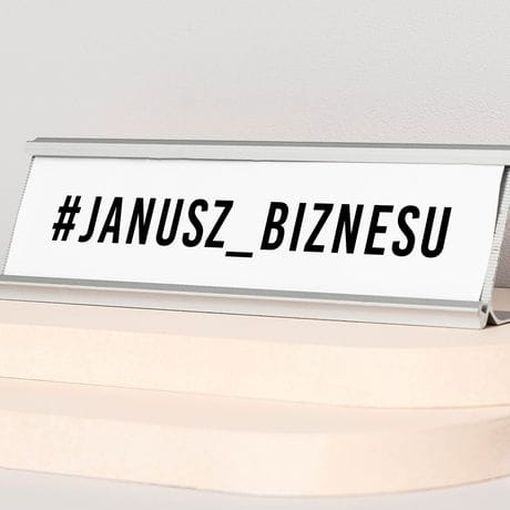 Wizytownik biurkowy HASZTAG mieszny prezent dla kolegi z pracy