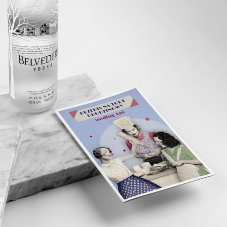 Wódka premium Belvedere + kartka personalizowana ORYGINALNY PREZENT NA URODZINY DLA KOBIETY