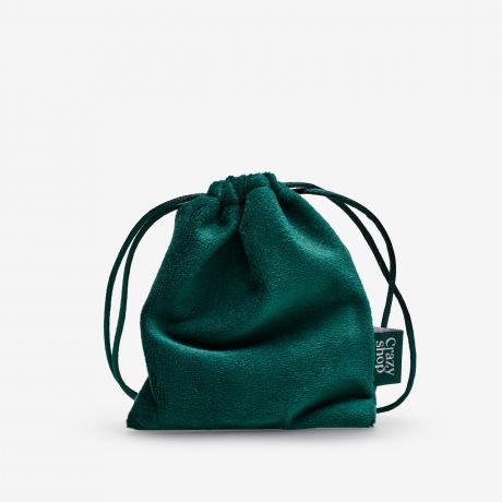 Elegancki WORECZEK WELUROWY ciemnozielony woreczek prezentowy opakowanie na prezent eleganckie