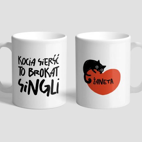 Zabawny kubek BROKAT prezent dla singielki