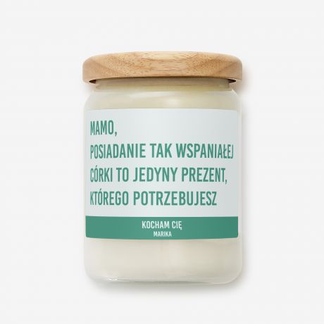 Zapachowa wieca DLA MAMY z personalizacj