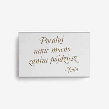 Zapaki w metalowym pudeku POCAUJ MNIE upominek dla ma