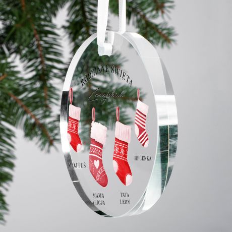 Zawieszka witeczna RODZINNE WITA zawieszka na choink prezent dla rodziny na wita