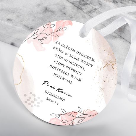 Zawieszka szklana PAMITKA DLA WYCHOWAWCY podzikowanie dla nauczyciela prezent dla nauczyciela