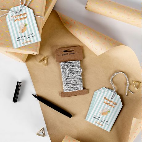 Personalizowane etykietki na prezent wielkanocny WESO�EGO ALLELUJA zawieszki wielkanocne etykiety �wi�teczne