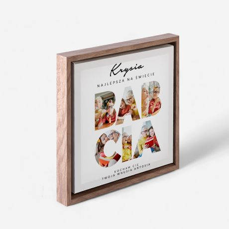 Obraz na p��tnie w ramie PREZENT DLA BABCI