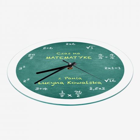 Personalizowany zegar matematyczny PREZENT DLA NAUCZYCIELA MATEMATYKI prezent dla matematyka