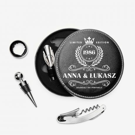 Zestaw akcesori�w do wina PREZENT NA 40 URODZINY DLA PARY zestaw do wina akcesoria do wina prezent dla pary