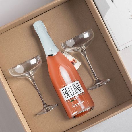 Zestaw Bellini z kieliszkami BOX NA ROCZNIC LUBU