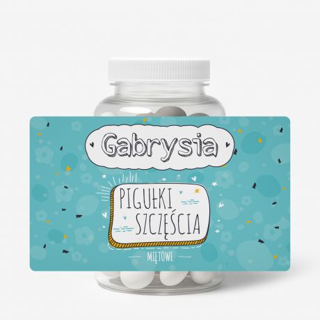 Zestaw cukierkw mitowych z etykiet do personalizacji SZCZʦCIE prezent dla przyjaciki cukierki mitowe