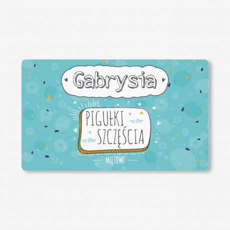 Zestaw cukierkw mitowych z etykiet do personalizacji SZCZʦCIE prezent dla przyjaciki cukierki mitowe
