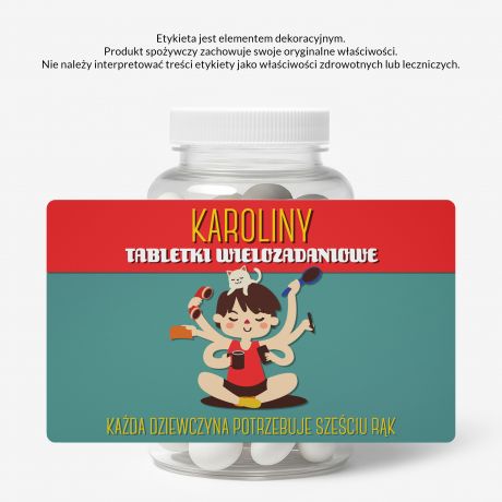 Zestaw cukierkw mitowych z etykiet do personalizacji PREZENT NA DZIE KOBIET cukierki mitowe draetki mitowe