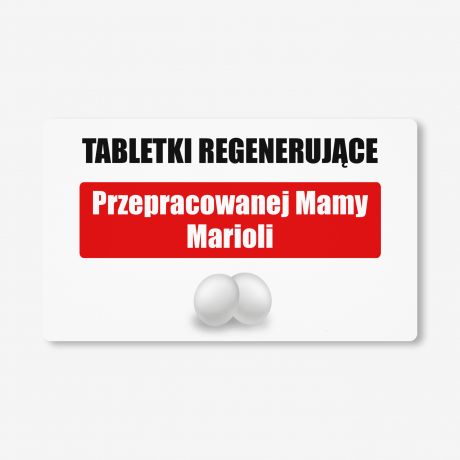 Zestaw cukierkw mitowych z etykiet do personalizacji DLA MAMY NA CHWIL WYTCHNIENIA prezent dla mamy