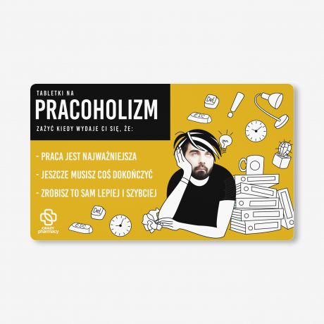 Zestaw cukierkw mitowych z etykiet do personalizacji PREZENT DLA PRACOHOLIKA prezent dla pracownika