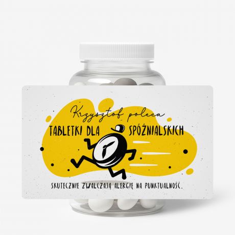 Zestaw cukierkw mitowych z etykiet do personalizacji PREZENT DLA SPӬNIALSKICH cukierki mitowe