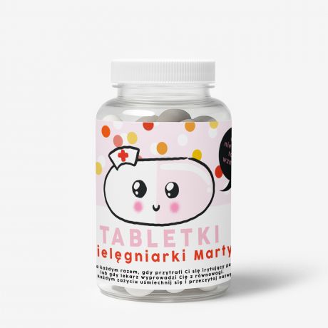 Zestaw cukierkw mitowych z etykiet do personalizacji PREZENT DLA PIELGNIARKI NA URODZINY cukierki mitowe