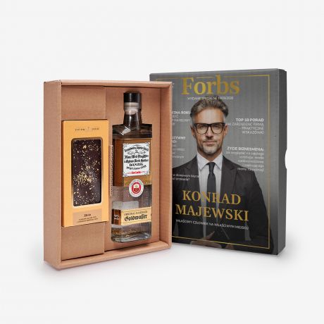 Personalizowany zestaw dla szefa FORBS likier i czekolada