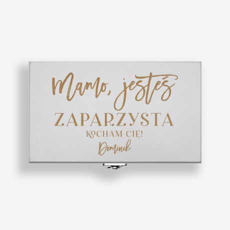 Zestaw herbat na Dzie Mamy w szarej skrzynce JESTE ZAPARZYSTA