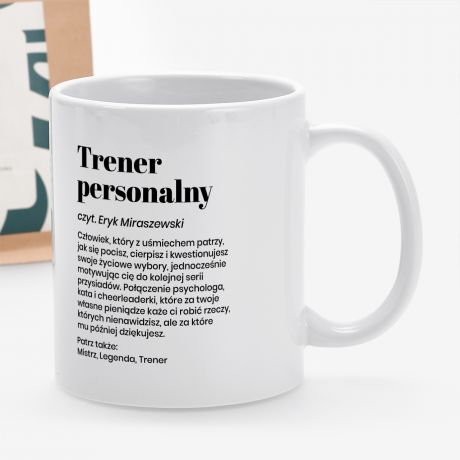 Zestaw kawa mielona i kubek DEFINICJA prezent dla trenera personalnego zestaw prezentowy kubek z nadrukiem