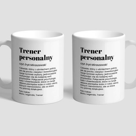 Zestaw kawa mielona i kubek DEFINICJA prezent dla trenera personalnego zestaw prezentowy kubek z nadrukiem