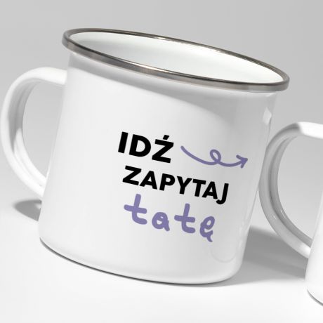 Emaliowane kubki dla mamy i taty ID ZAPYTAJ kubek dla mamy i taty prezent dla rodzicw kubki dla rodzicw