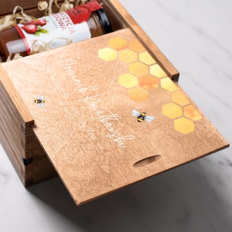 Zestaw miod�w w skrzynce PERSONALIZOWANY PREZENT DLA NIEGO